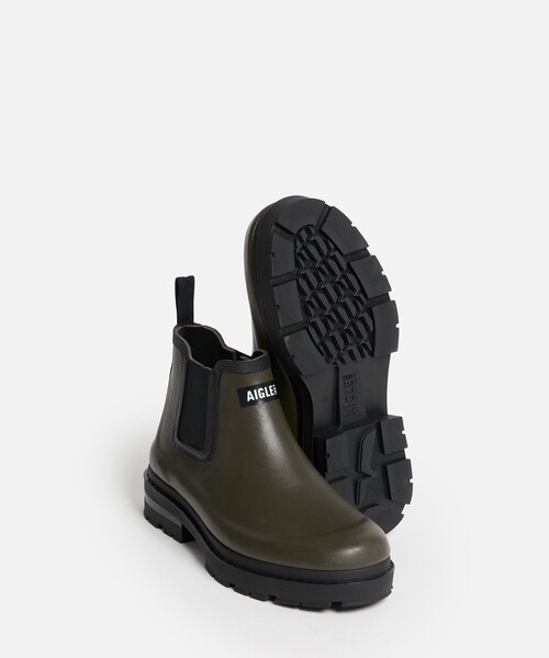 AIGLE(エーグル)の「チェルシーレイン ラバーブーツ(レインシューズ・メンズ・カーキ/ダークブラウン/サンドベージュ/ブラック/ブラウン・38/39/37/40/35/45/44/42/43/41/36)」の11枚目の写真