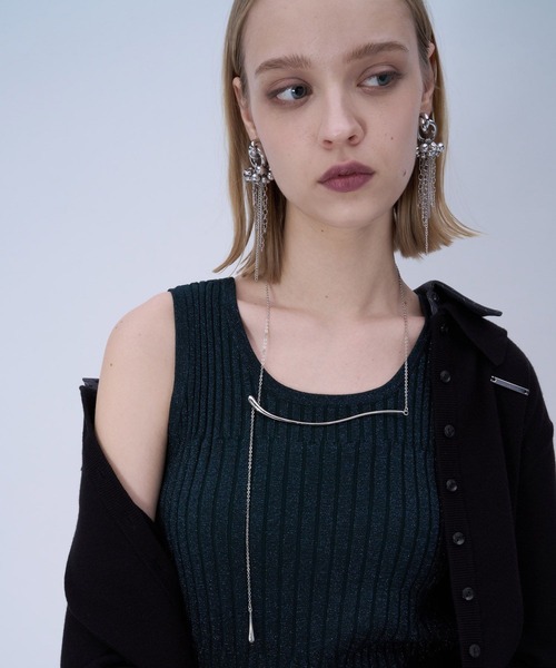 HARE（ハレ）の「ニュアンスラインネックレス(HARE)（ネックレス・レディース・シルバー・FREE）」の3枚目の写真