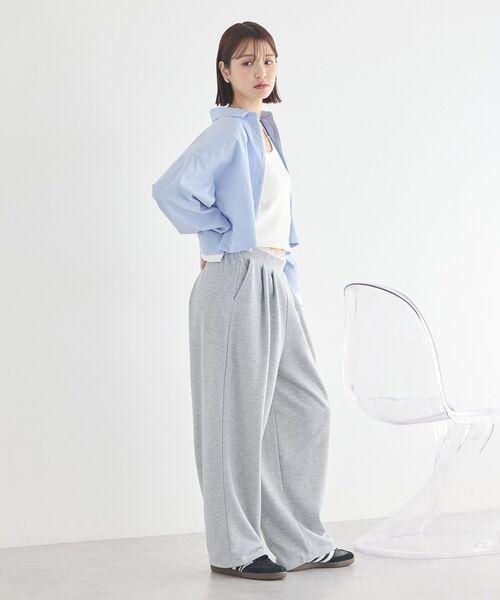 earth music&ecology(アースミュージックアンドエコロジー)の「レースレイヤード風スウェットパンツ(その他パンツ・レディース・ホワイト系その他/杢グレー・FREE)」の11枚目の写真