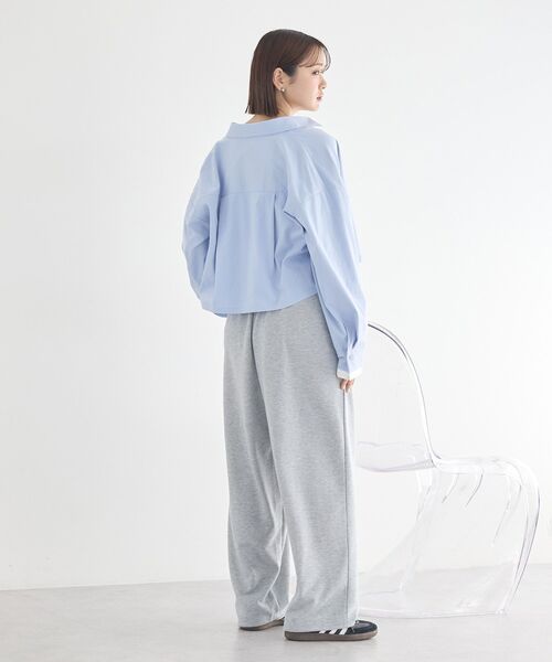 earth music&ecology(アースミュージックアンドエコロジー)の「レースレイヤード風スウェットパンツ(その他パンツ・レディース・ホワイト系その他/杢グレー・FREE)」の12枚目の写真