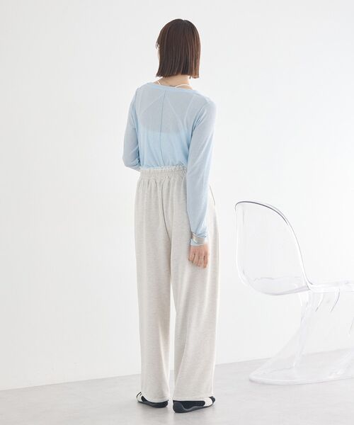 earth music&ecology(アースミュージックアンドエコロジー)の「レースレイヤード風スウェットパンツ(その他パンツ・レディース・ホワイト系その他/杢グレー・FREE)」の15枚目の写真