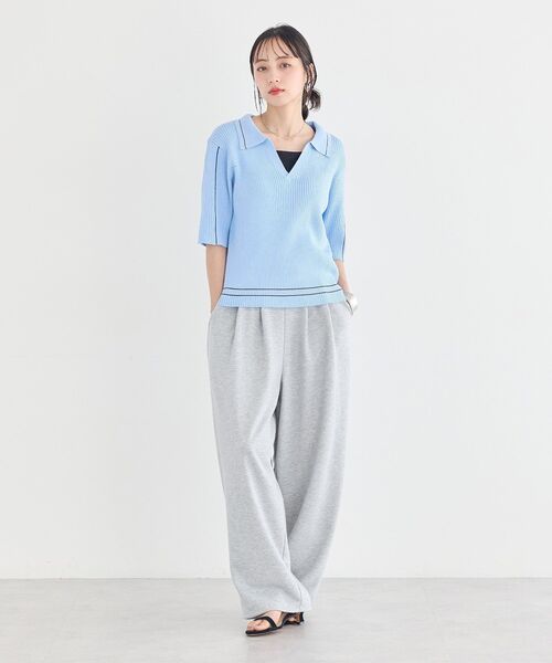 earth music&ecology(アースミュージックアンドエコロジー)の「レースレイヤード風スウェットパンツ(その他パンツ・レディース・ホワイト系その他/杢グレー・FREE)」の20枚目の写真