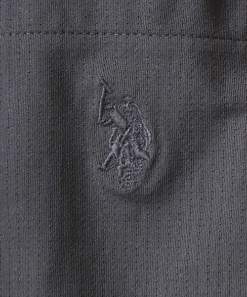 U.S. POLO ASSN.(ユーエスポロアッスン)の「U.S. POLO ASSN./ユーエスポロアッスン 別注 ドットメッシュ 吸水速乾 UVカット ストレッチ オーバーサイズ ワンポイント刺繍 ドローコード 半袖Tシャツ レディース メンズ(Tシャツ/カットソー・メンズ・ホワイト/ライトグレー/ブラック/チャコール・M/L/LL)」の20枚目の写真