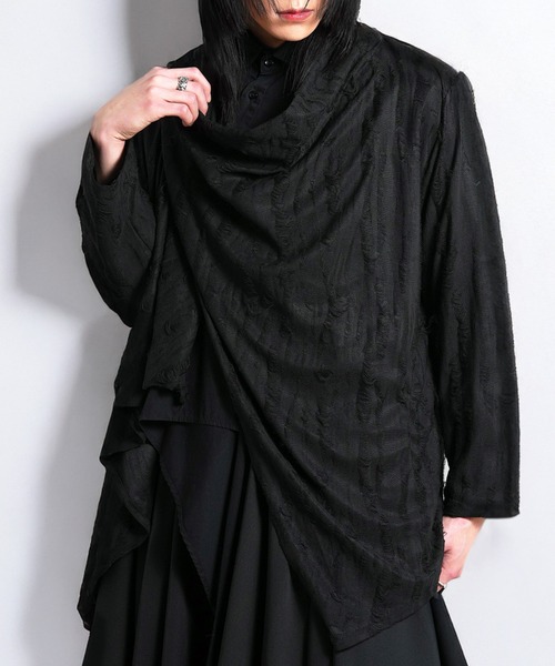 Overlap damage cardigan/オーバーラップダメージカーディガン