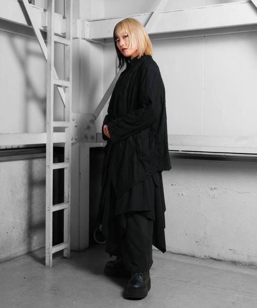 Ruze（ルゼ）の「Overlap damage cardigan/オーバーラップダメージカーディガン（カーディガン/ボレロ・メンズ・ブラック・FREE）」の10枚目の写真