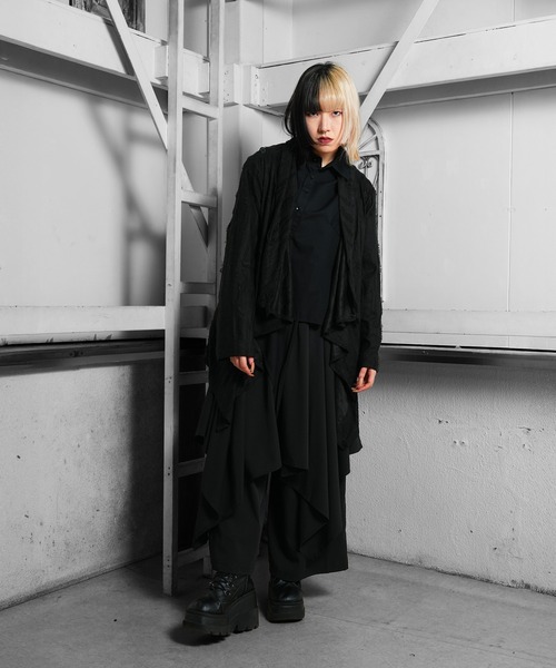 Ruze（ルゼ）の「Overlap damage cardigan/オーバーラップダメージカーディガン（カーディガン/ボレロ・メンズ・ブラック・FREE）」の9枚目の写真