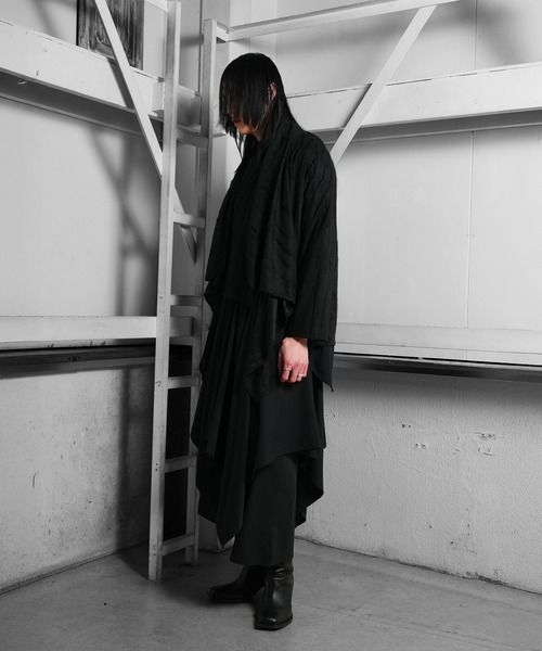 Ruze（ルゼ）の「Overlap damage cardigan/オーバーラップダメージカーディガン（カーディガン/ボレロ・メンズ・ブラック・FREE）」の4枚目の写真