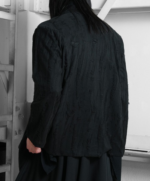 Ruze（ルゼ）の「Overlap damage cardigan/オーバーラップダメージカーディガン（カーディガン/ボレロ・メンズ・ブラック・FREE）」の20枚目の写真