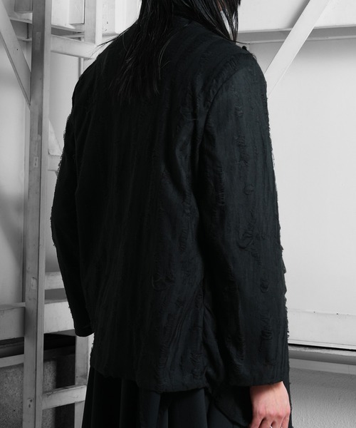 Ruze（ルゼ）の「Overlap damage cardigan/オーバーラップダメージカーディガン（カーディガン/ボレロ・メンズ・ブラック・FREE）」の18枚目の写真