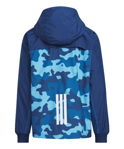 adidas(アディダス)の「アディダス adidas エッセンシャルズ カモ パック レギュラーフィット メッシュライニングウーブン トラックトップ(ナイロンジャケット・キッズ・ブラック×グレー・120cm/130cm/140cm/150cm/160cm)」の5枚目の写真