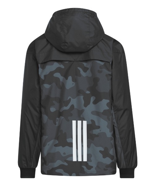 adidas(アディダス)の「アディダス adidas エッセンシャルズ カモ パック レギュラーフィット メッシュライニングウーブン トラックトップ(ナイロンジャケット・キッズ・ブラック×グレー・120cm/130cm/140cm/150cm/160cm)」の9枚目の写真