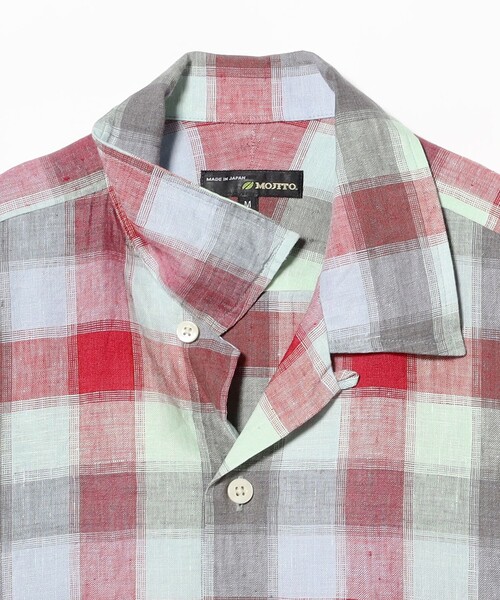 MOJITO(モヒート)の「MOJITO / ABSHINTH SHIRT Linen Plaid(シャツ/ブラウス・メンズ・ピンク・SMALL/X-LARGE/LARGE/MEDIUM)」の8枚目の写真