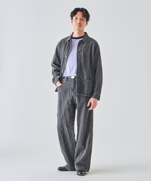 seya.(セヤ)の「SEYA.(セヤ) 別注 DOCK JACKET LINEN DENIM(デニムジャケット・メンズ・ブラック・4/3)」の15枚目の写真