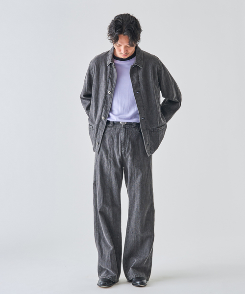seya.(セヤ)の「SEYA.(セヤ) 別注 DOCK JACKET LINEN DENIM(デニムジャケット・メンズ・ブラック・4/3)」の16枚目の写真