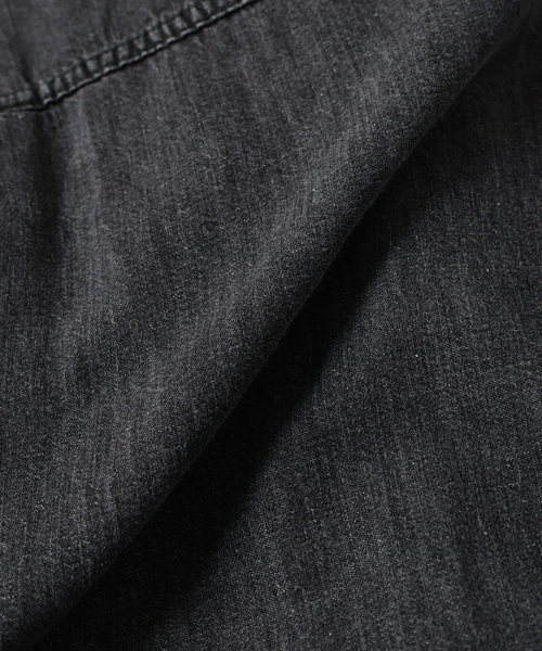 seya.(セヤ)の「SEYA.(セヤ) 別注 DOCK JACKET LINEN DENIM(デニムジャケット・メンズ・ブラック・4/3)」の11枚目の写真