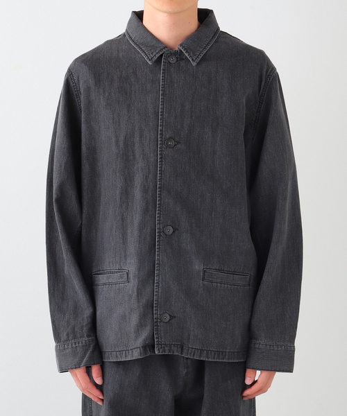 seya.(セヤ)の「SEYA.(セヤ) 別注 DOCK JACKET LINEN DENIM(デニムジャケット・メンズ・ブラック・4/3)」の12枚目の写真