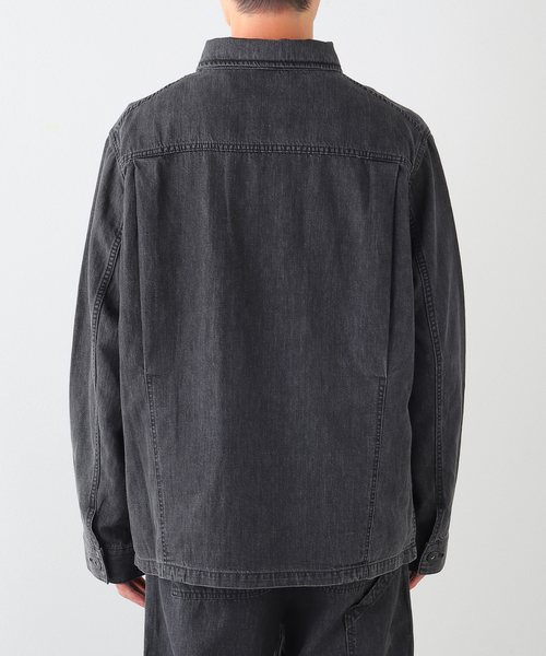 seya.(セヤ)の「SEYA.(セヤ) 別注 DOCK JACKET LINEN DENIM(デニムジャケット・メンズ・ブラック・4/3)」の14枚目の写真
