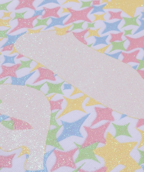 BLING STAR GLITTER APE HEAD TEE（Tシャツ/カットソー）｜A BATHING