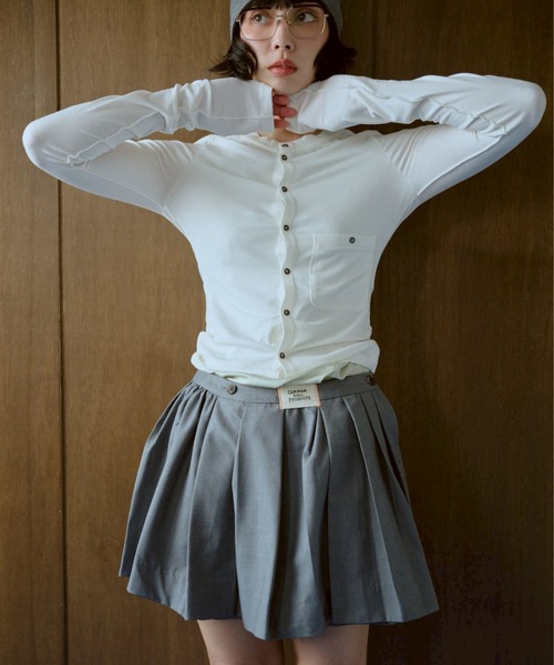 common gull products.（コモンガルプロダクツ）の「季節と半歩のカーディガン（カーディガン/ボレロ・レディース・ホワイト系/サックスブルー系/レッド系・LARGE/MEDIUM/SMALL）」の4枚目の写真