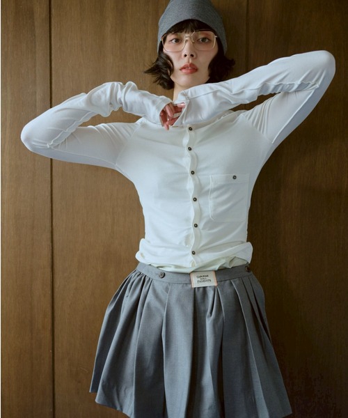 common gull products.（コモンガルプロダクツ）の「季節と半歩のカーディガン（カーディガン/ボレロ・レディース・ホワイト系/サックスブルー系/レッド系・LARGE/MEDIUM/SMALL）」の5枚目の写真