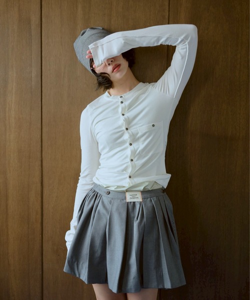 common gull products.（コモンガルプロダクツ）の「季節と半歩のカーディガン（カーディガン/ボレロ・レディース・ホワイト系/サックスブルー系/レッド系・LARGE/MEDIUM/SMALL）」の7枚目の写真