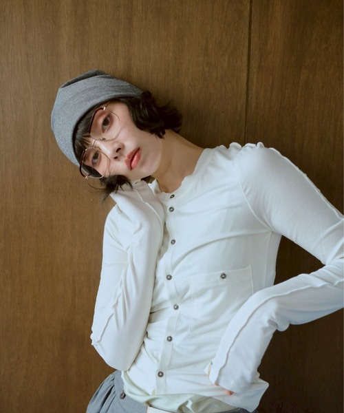 common gull products.（コモンガルプロダクツ）の「季節と半歩のカーディガン（カーディガン/ボレロ・レディース・ホワイト系/サックスブルー系/レッド系・LARGE/MEDIUM/SMALL）」の10枚目の写真