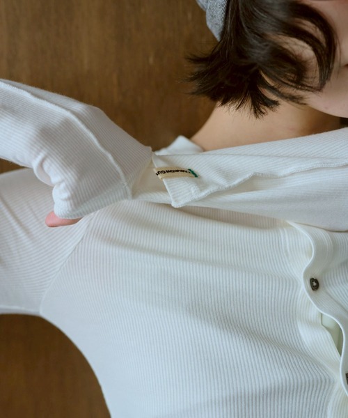 common gull products.（コモンガルプロダクツ）の「季節と半歩のカーディガン（カーディガン/ボレロ・レディース・ホワイト系/サックスブルー系/レッド系・LARGE/MEDIUM/SMALL）」の13枚目の写真