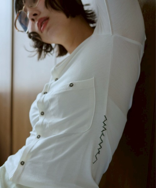 common gull products.（コモンガルプロダクツ）の「季節と半歩のカーディガン（カーディガン/ボレロ・レディース・ホワイト系/サックスブルー系/レッド系・LARGE/MEDIUM/SMALL）」の14枚目の写真