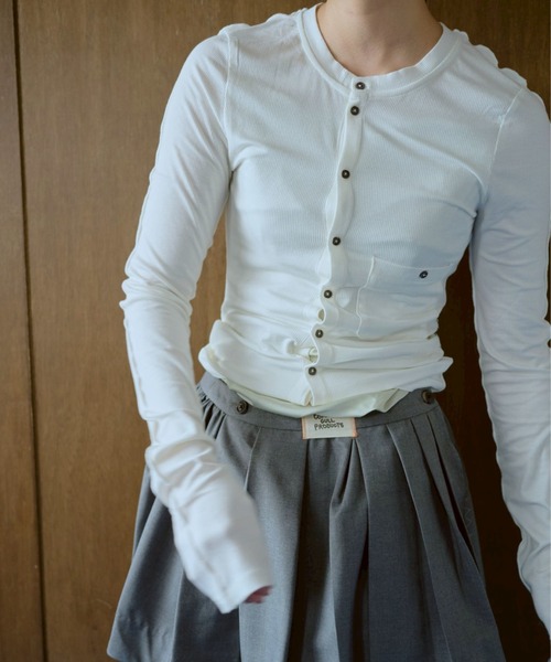 common gull products.（コモンガルプロダクツ）の「季節と半歩のカーディガン（カーディガン/ボレロ・レディース・ホワイト系/サックスブルー系/レッド系・LARGE/MEDIUM/SMALL）」の16枚目の写真