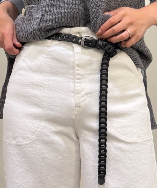 SOMETHING（サムシング）の「【SOMETHING】LISA レースアップワイド (ハイライズ / ベイカーポケット / ワークテイスト)（デニムパンツ・レディース・ホワイト・M）」の17枚目の写真