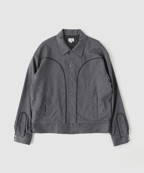 GOLD(ゴールド)の「GOLD / ゴールド COTTON/SILK NEL WESTERN JACKET(その他アウター・メンズ・グレー・LARGE/MEDIUM)」の1枚目の写真