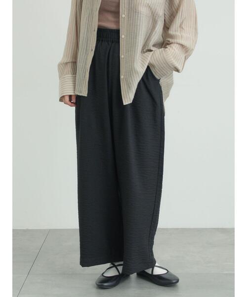 Samansa Mos2（サマンサ モスモス）の「(セットアップ可)ストレートパンツ（その他パンツ・レディース・チェック/ベージュ/ブラック・ﾌﾘｰ(M)/ﾌﾘｰ(L)）」の2枚目の写真