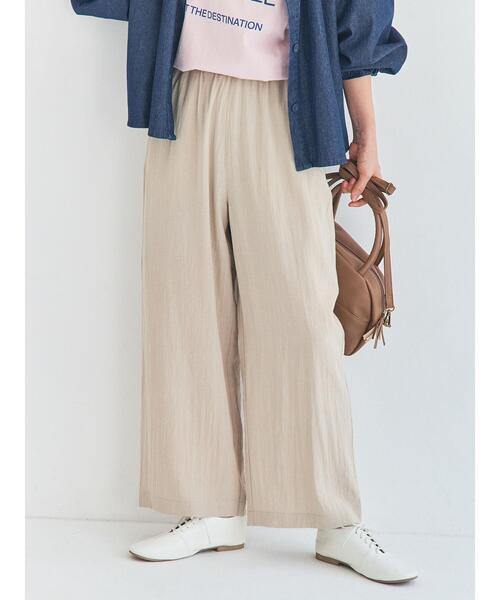 Samansa Mos2（サマンサ モスモス）の「(セットアップ可)ストレートパンツ（その他パンツ・レディース・チェック/ベージュ/ブラック・ﾌﾘｰ(M)/ﾌﾘｰ(L)）」の6枚目の写真