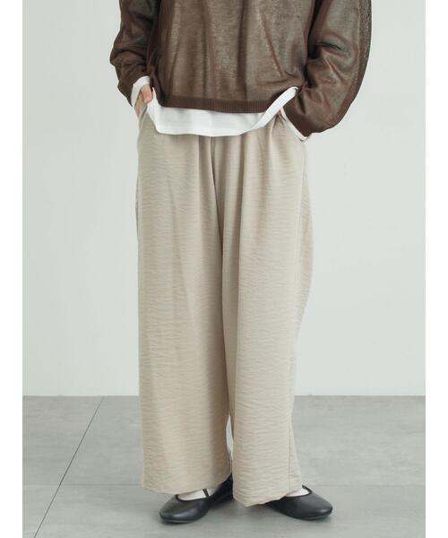 Samansa Mos2（サマンサ モスモス）の「(セットアップ可)ストレートパンツ（その他パンツ・レディース・チェック/ベージュ/ブラック・ﾌﾘｰ(M)/ﾌﾘｰ(L)）」の7枚目の写真