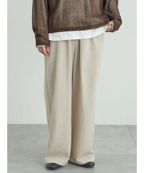 Samansa Mos2（サマンサ モスモス）の「(セットアップ可)ストレートパンツ（その他パンツ・レディース・チェック/ベージュ/ブラック・ﾌﾘｰ(M)/ﾌﾘｰ(L)）」の11枚目の写真