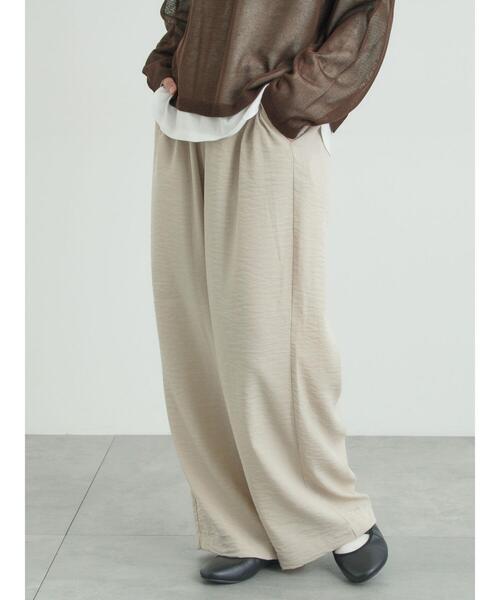 Samansa Mos2（サマンサ モスモス）の「(セットアップ可)ストレートパンツ（その他パンツ・レディース・チェック/ベージュ/ブラック・ﾌﾘｰ(M)/ﾌﾘｰ(L)）」の12枚目の写真