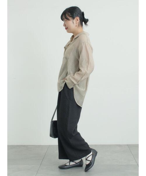 Samansa Mos2（サマンサ モスモス）の「(セットアップ可)ストレートパンツ（その他パンツ・レディース・チェック/ベージュ/ブラック・ﾌﾘｰ(M)/ﾌﾘｰ(L)）」の17枚目の写真