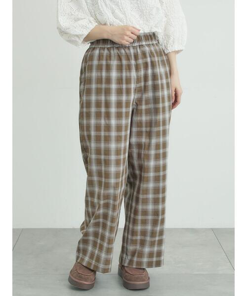 Samansa Mos2（サマンサ モスモス）の「(セットアップ可)ストレートパンツ（その他パンツ・レディース・チェック/ベージュ/ブラック・ﾌﾘｰ(M)/ﾌﾘｰ(L)）」の18枚目の写真