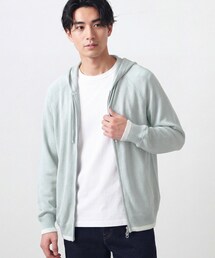 ペーパーブレンドジップカーデ
