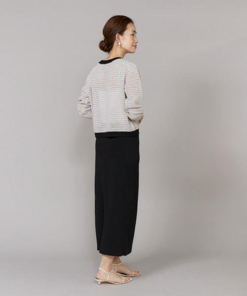 LE SOUK（ルスーク）の「透かし柄ボートネックプルオーバー（ニット/セーター・レディース・イエロー/ラベンダー/グレー系その他・フリー）」の14枚目の写真