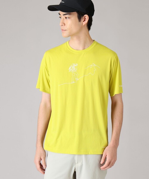 Columbia(コロンビア)の「Columbia/ トレイルラッシュグラフィックショートスリーブTシャツ /コロンビア(Tシャツ/カットソー・メンズ・ライトオリーブ/グリーン/ミント・S/M/XL/L)」の1枚目の写真