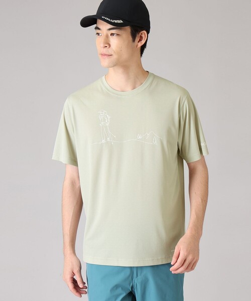 Columbia(コロンビア)の「Columbia/ トレイルラッシュグラフィックショートスリーブTシャツ /コロンビア(Tシャツ/カットソー・メンズ・ライトオリーブ/グリーン/ミント・S/M/XL/L)」の3枚目の写真