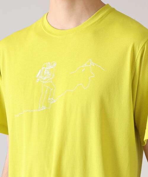 Columbia(コロンビア)の「Columbia/ トレイルラッシュグラフィックショートスリーブTシャツ /コロンビア(Tシャツ/カットソー・メンズ・ライトオリーブ/グリーン/ミント・S/M/XL/L)」の11枚目の写真