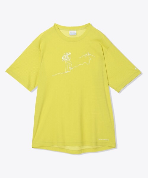 Columbia(コロンビア)の「Columbia/ トレイルラッシュグラフィックショートスリーブTシャツ /コロンビア(Tシャツ/カットソー・メンズ・ライトオリーブ/グリーン/ミント・S/M/XL/L)」の5枚目の写真
