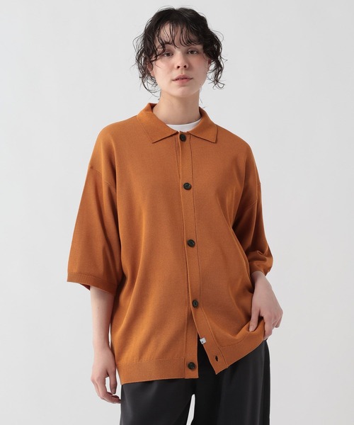 GEORGE'S(ジョージズ)の「ポロニットカーデ(カーディガン/ボレロ・メンズ・ライトグレー/ネイビー/オレンジ・MEDIUM/LARGE)」の3枚目の写真