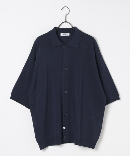 GEORGE'S(ジョージズ)の「ポロニットカーデ(カーディガン/ボレロ・メンズ・ライトグレー/ネイビー/オレンジ・MEDIUM/LARGE)」の4枚目の写真