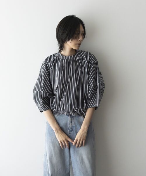 GARAGE OF GOOD CLOTHING（ガレージオブグッドクロージング）の「ストライプタックプルオーバーB（シャツ/ブラウス・レディース・グレー系その他2・FREE）」の8枚目の写真