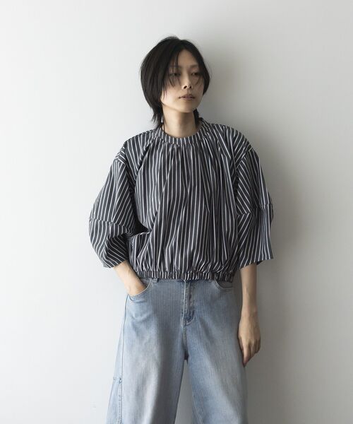 GARAGE OF GOOD CLOTHING（ガレージオブグッドクロージング）の「ストライプタックプルオーバーB（シャツ/ブラウス・レディース・グレー系その他2・FREE）」の9枚目の写真