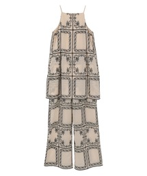 CLANE（クラネ）の「【CLANE/クラネ】EMBROIDERY LACE CAMI ALL IN ONE/エンブロイダリーレースキャミオールインワン（サロペット/オーバーオール）」