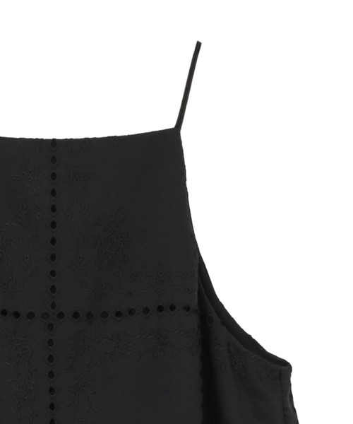 CLANE(クラネ)の「【CLANE/クラネ】EMBROIDERY LACE CAMI ALL IN ONE/エンブロイダリーレースキャミオールインワン(サロペット/オーバーオール・レディース・ブラック/マルチ/ホワイト・1)」の20枚目の写真